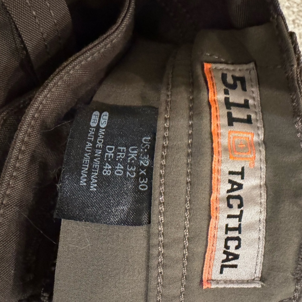 5.11 Tactical Brown Tactical Pants with Logo Tab